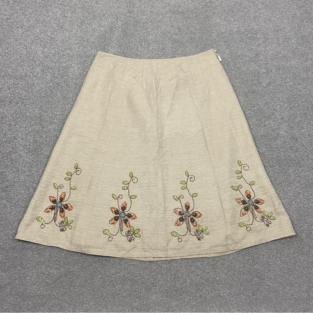 Silk land beaded skirt